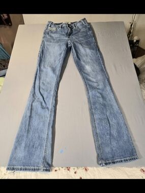 Rock & Roll Denim Western Bootcut Jeans 27x34 Embroidered Longhorn
